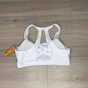 White Sports bra